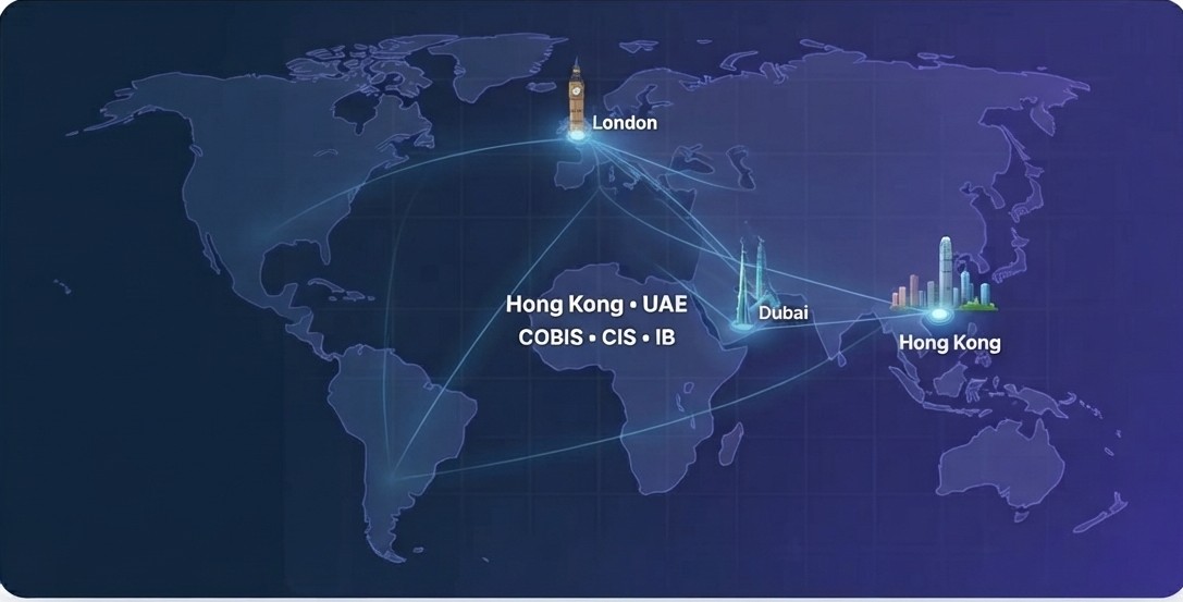Countries served by EduAudit — UK, UAE and Hong Kong