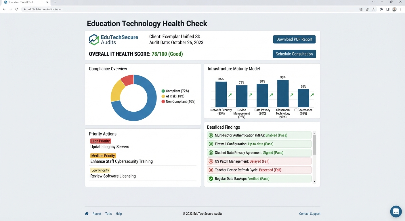 EduAudit bespoke audit report